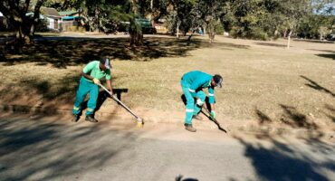The Power of 8000 team during their clean up at Mimosa Park.