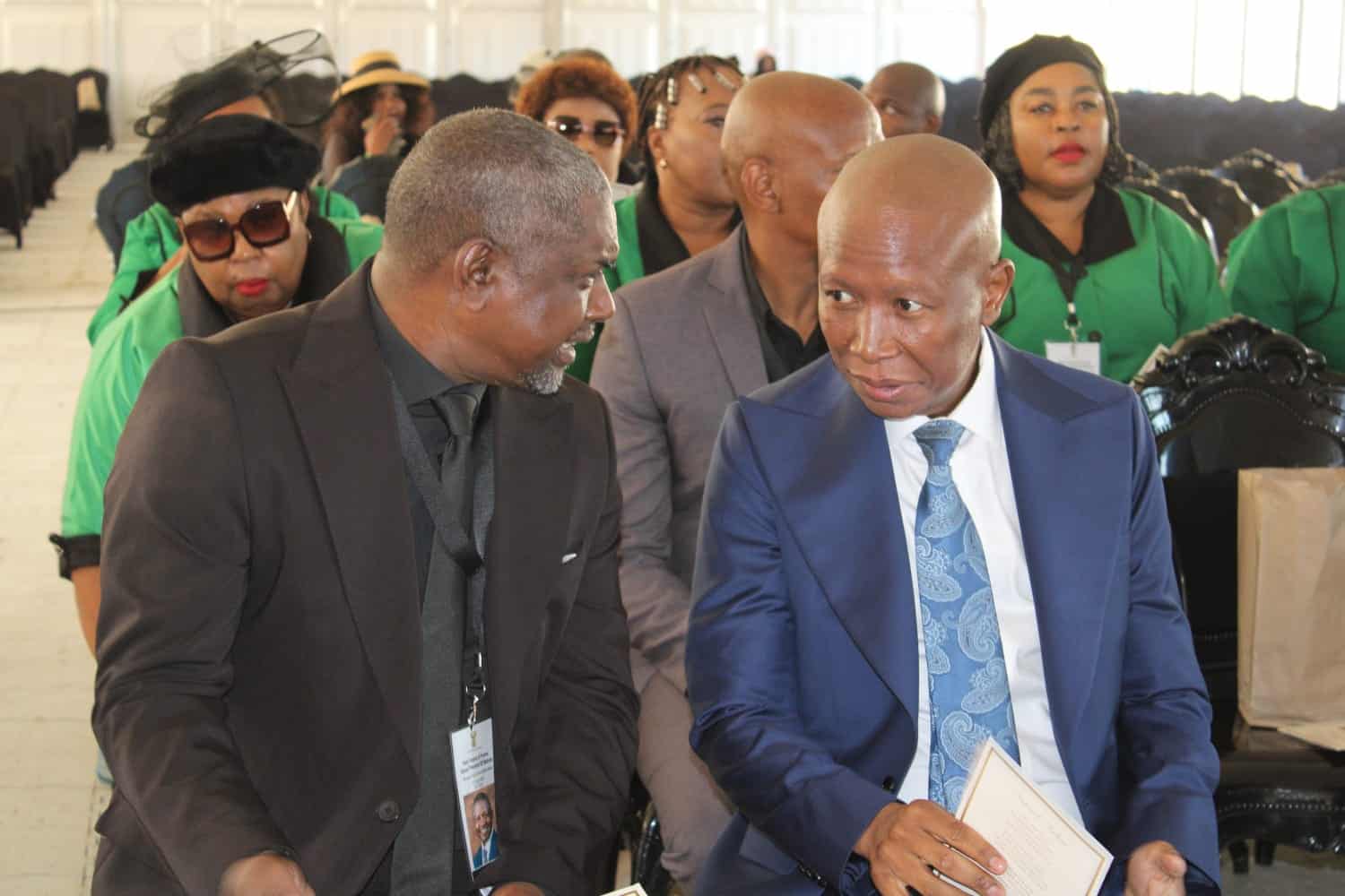 The deputy president of the EFF, Godrich Gardee, and the leader of EFF, Julius Malema.