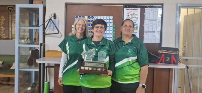 The ladies winners - Karien Greyvensteyn, Annette Stassen and Martie van Heerden.