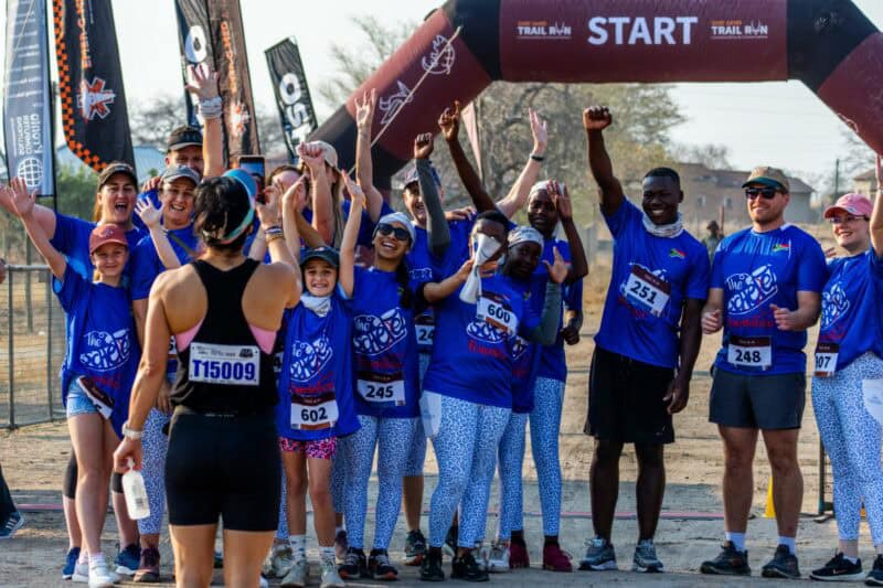 Runners at the start of the run. > Photos: Supplied/Lion Sands Creative Lab