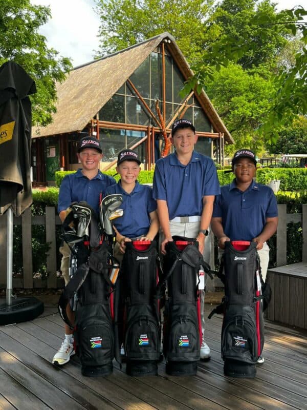 Godfried Watermeyer, Janco Cronje, André de Kock and Shalom Lebakeng-Magadla. > Photo: Supplied/Laerskool Malelane