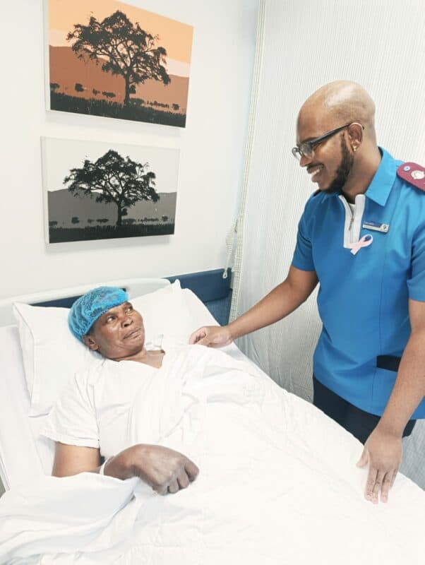 Clarah Makunyane with nurse, Xolaini Teddy Mphiela. > Photos: Supplied/Busamed