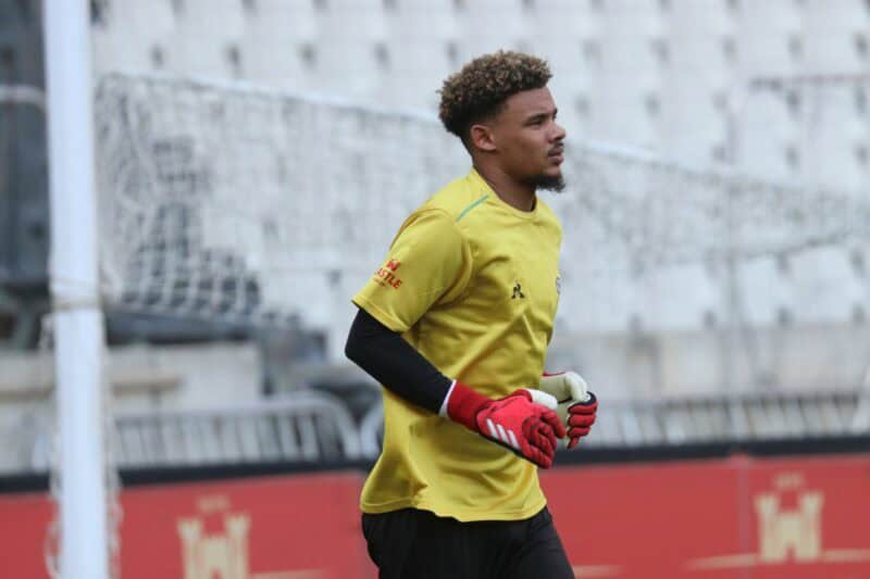 Ronwen Williams during the training session on Monday, October 13. > Photo: Blake Linder