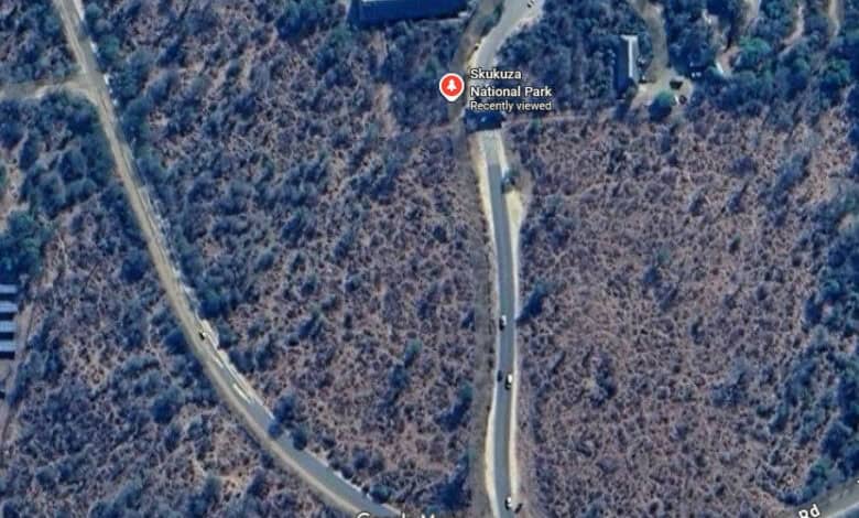 A screenshot from Google Maps shows Skukuza National Park. > Photo: Sourced/Google Maps
