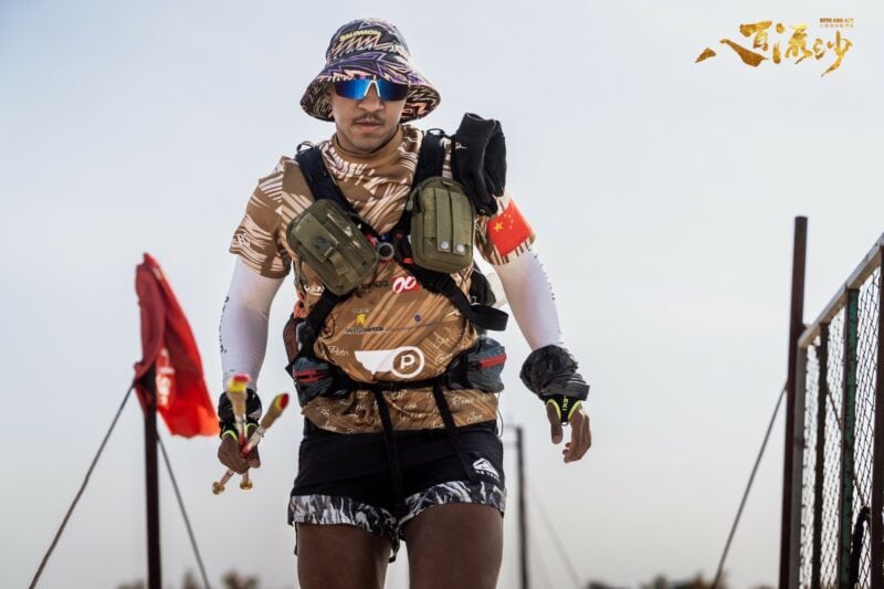 Damien Kühn crosses a bridge along the route. > Photo: Sourced/Ultra Gobi 400