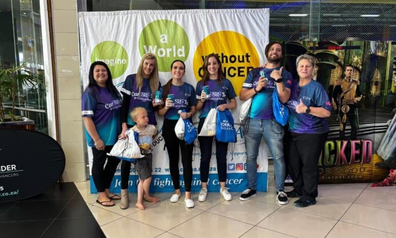 Coenie Naudé, Cherise Botha, Amelia Roux and Gia Radnai. > Photos: Supplied/CANSA