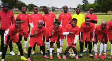 The trophy won by the soccer team.