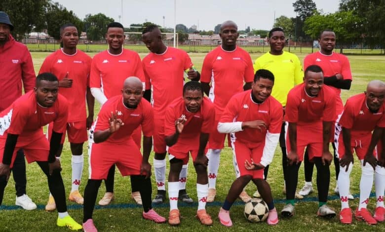 The trophy won by the soccer team.