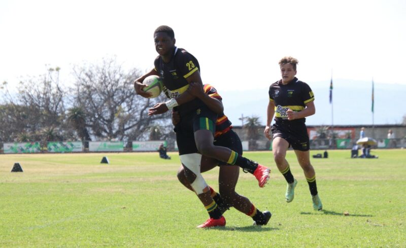 Rhandzu Mkhabela in action for NHS's U16s. > Photo: Blake Linder