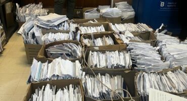 Patient files at White River Clinic.