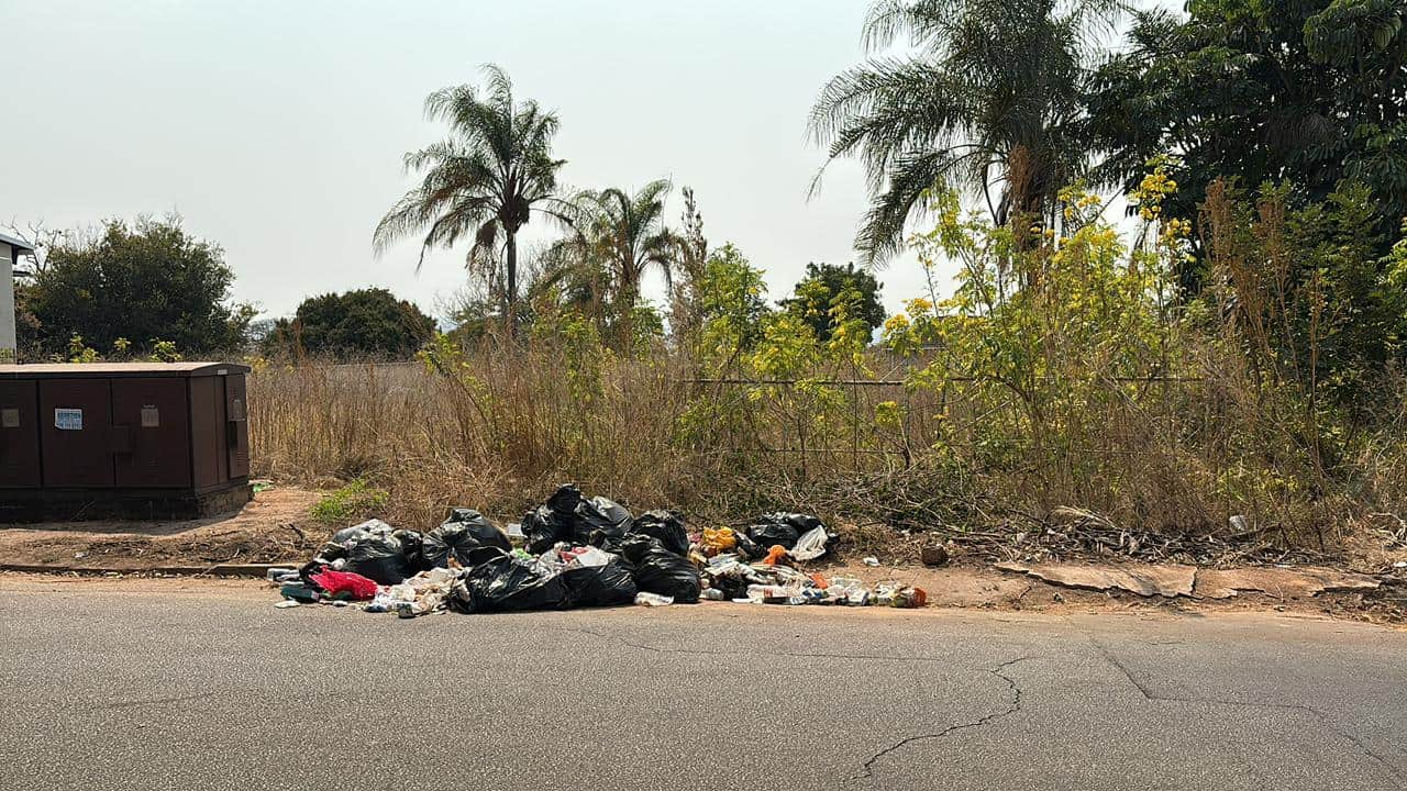 Some of the refuse bags that was dumped next to a mini substation in Mbombela.