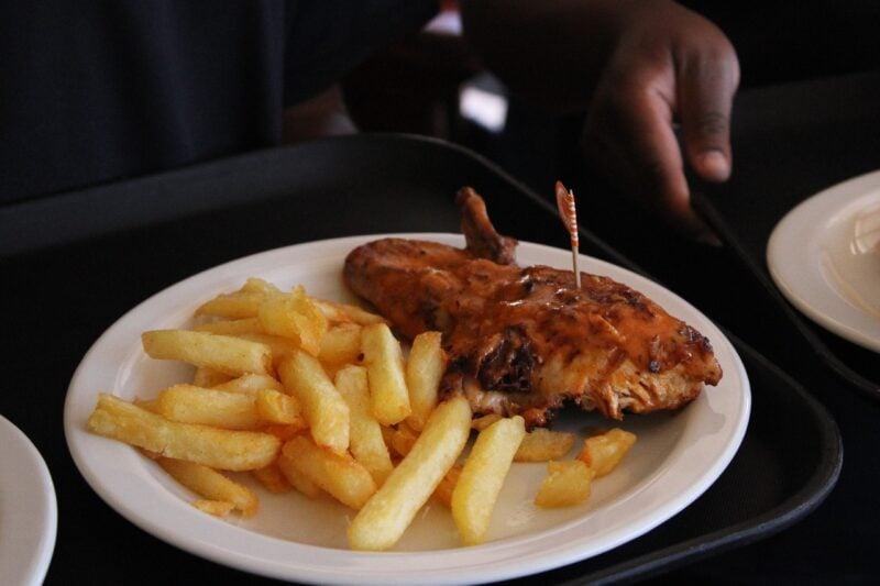 Piri-piri chicken.