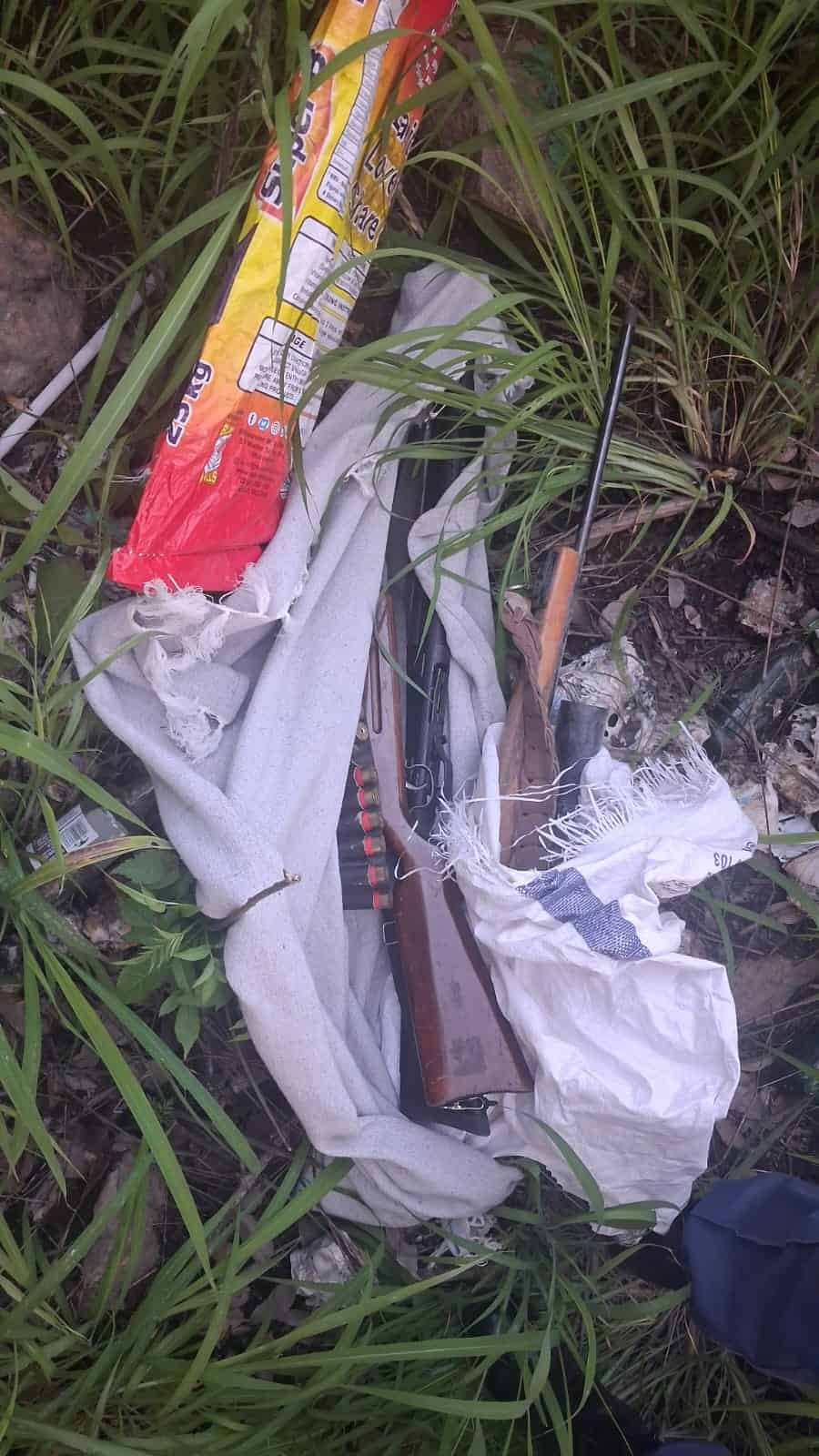 Firearms discarded by suspects while being pursued by SAPS.