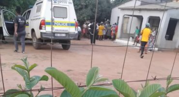 The crime scene in which a man was shot dead at Madrass near Hazyview. >Photo: Riot Hlatshwayo