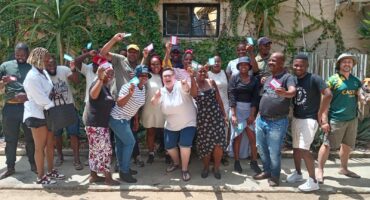 Nadia van Wyk and the Picasso's staff. > Photos: Supplied/Nadia van Wyk