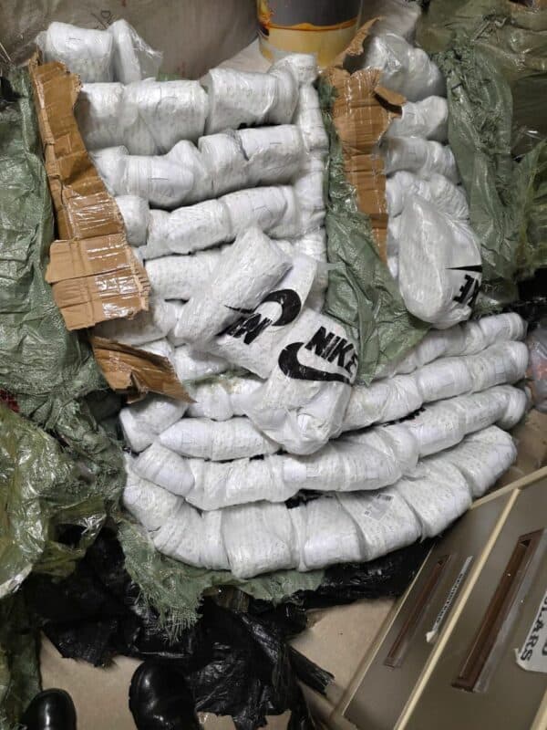 The Nike sneakers confiscated. 