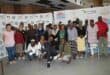 Some of the beneficiaries of the grocery vouchers. > Photos: Tumelo Waga Dibakwane