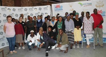 Some of the beneficiaries of the grocery vouchers. > Photos: Tumelo Waga Dibakwane