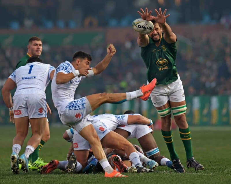 Johan Orton's photo of Eben Etzebeth in action against Italy in July. Photo: Supplied/Johan Orton