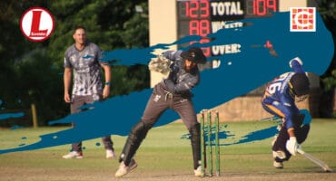 Zakir Kathrada attempts a run-out. > Photos: Blake Linder