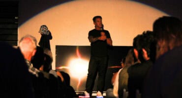 Kevin Fraser on stage.