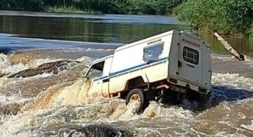 The SANDF vehicle. > Photo: Sourced/Facebook