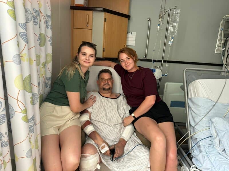Alicia Greef, André and Dominique Kinnear in Mediclinic Sandton.