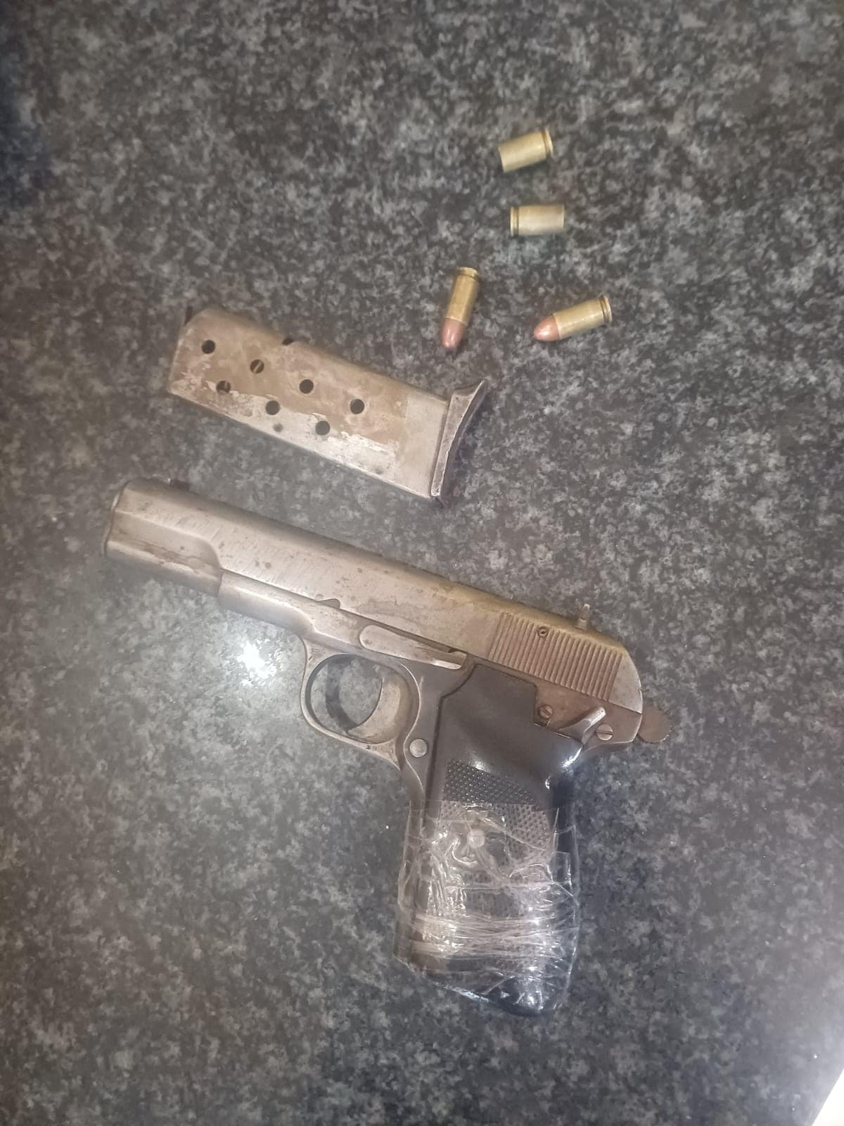The firearm recovered. 