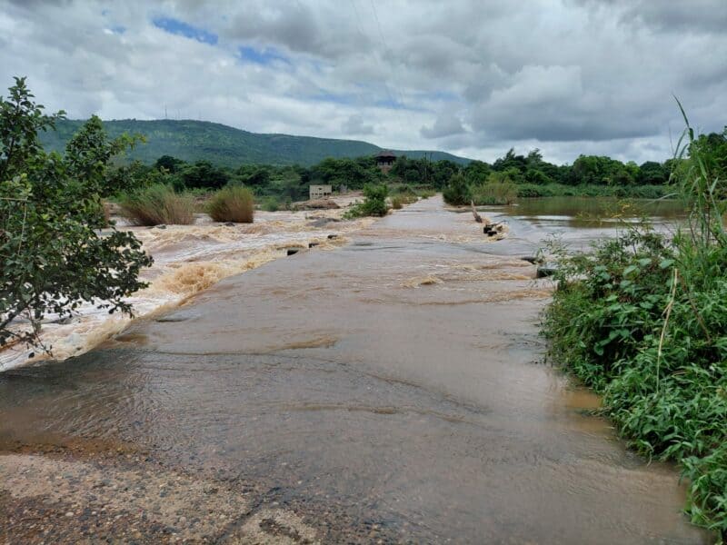 The bridge where the SANDF vehicle was swept away, near Komatipoort.