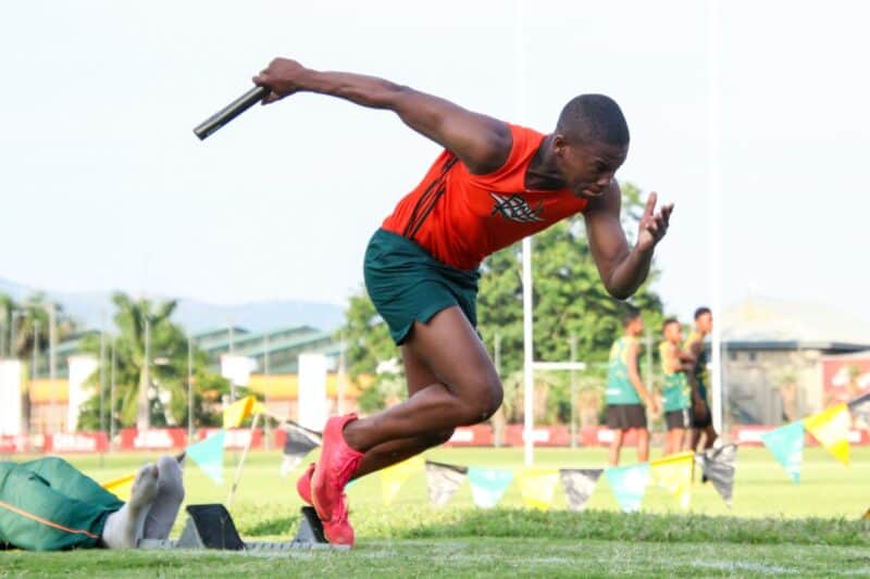 Tebogo Nonyane van Rob Ferreira spring weg. > Foto's: Blake Linder
