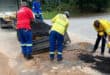 CoM staff repair potholes in Mbombela.> Photos: Supplied/CoM