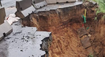 A damaged section of the R40 near Bushbuckridge. > Photos: Supplied