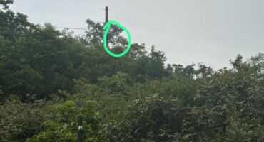 The power line that is currently down. > Photo: Supplied/CoM