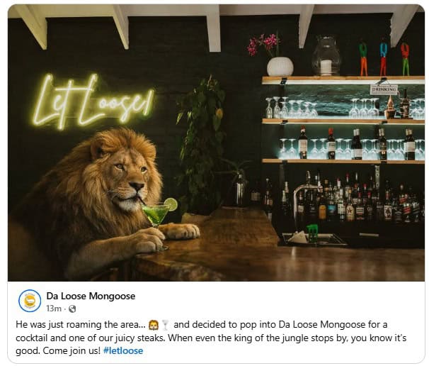 'n Facebook plasing deur Da Loose Mongoose. > Foto: Facebook