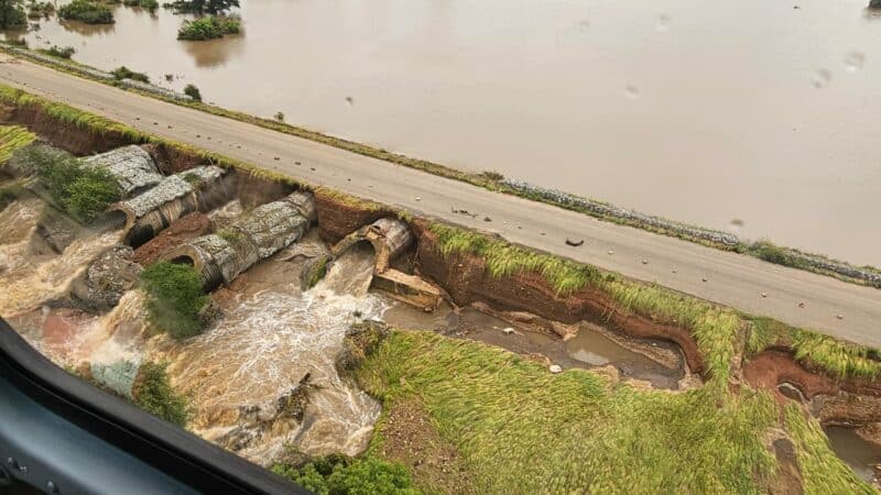 The status of Nsemani Dam near Satara Rest Camp, yesterday, January 17.