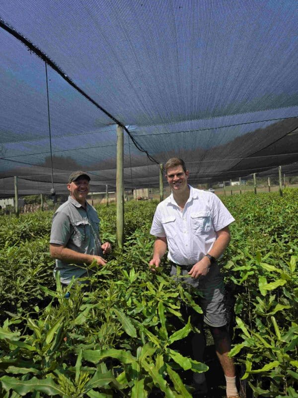 Left to right: Dian Bezuidenhout of Future TreeNurseries and Bernhard Jordaan of TopNut.