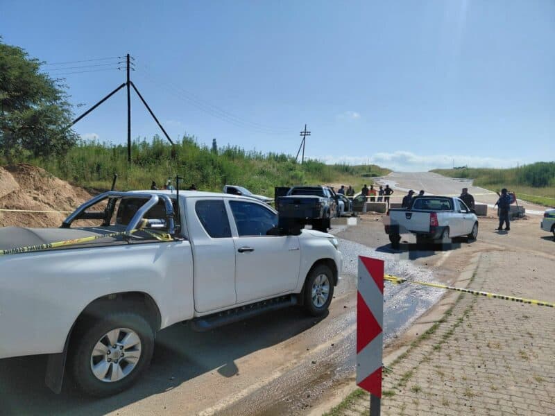 The shooting scene. 