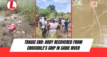 Community members assist in the recovery of the body of a man believed to have been killed by a crocodile. > Photos: Supplied/Xibutana Nkuna