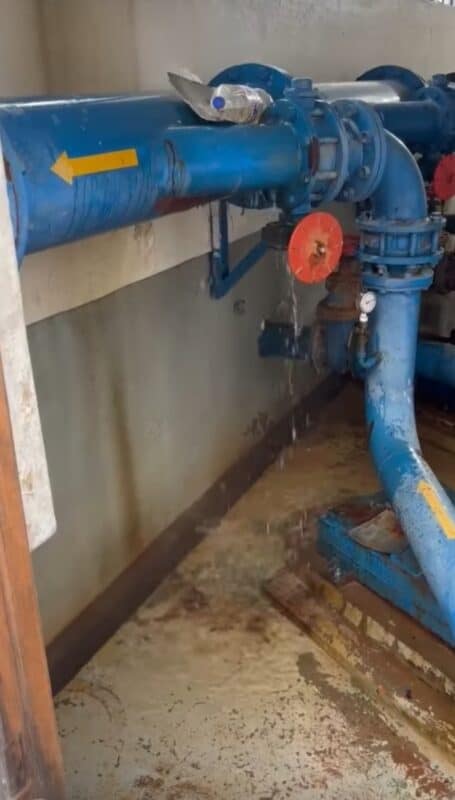 Leaks at White River water pump station.