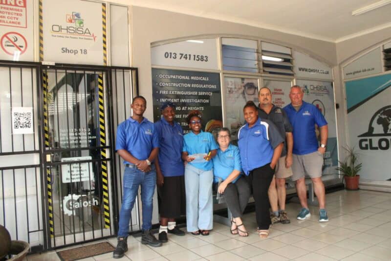 Fortune Palmer, Doris Sibiya, Tino Muponde, Mareli du Toit, Angela Stevens, Gerhardt Myburgh and Jason Jackson.