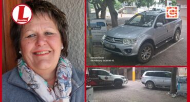 Mariana Kotze, die silwer Pajero en videobeeldmateriaal waar sy uit haar motor klim. > Foto's: Facebook/iSecure