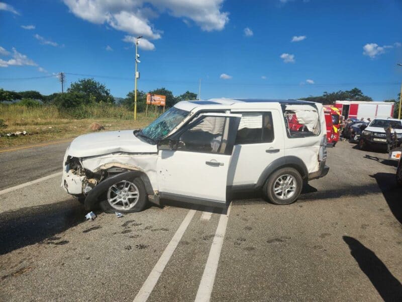 The Land Rover that was involved in the accident. > Photo: Supplied/Amelia Swart