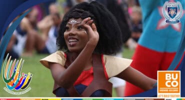 Athletes and cheerleaders procession - BUCO Lowveld Interhigh