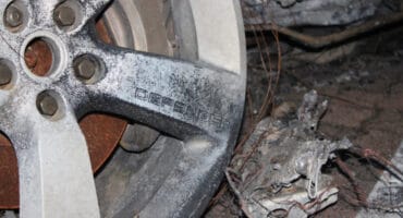 A burned wheel.