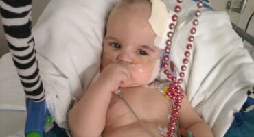 Caleb van Wyk in hospital. > Photo: Supplied/Larochelle van Wyk