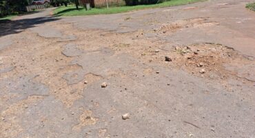 A pothole-riddled street in Sabie. > Photos: Supplied