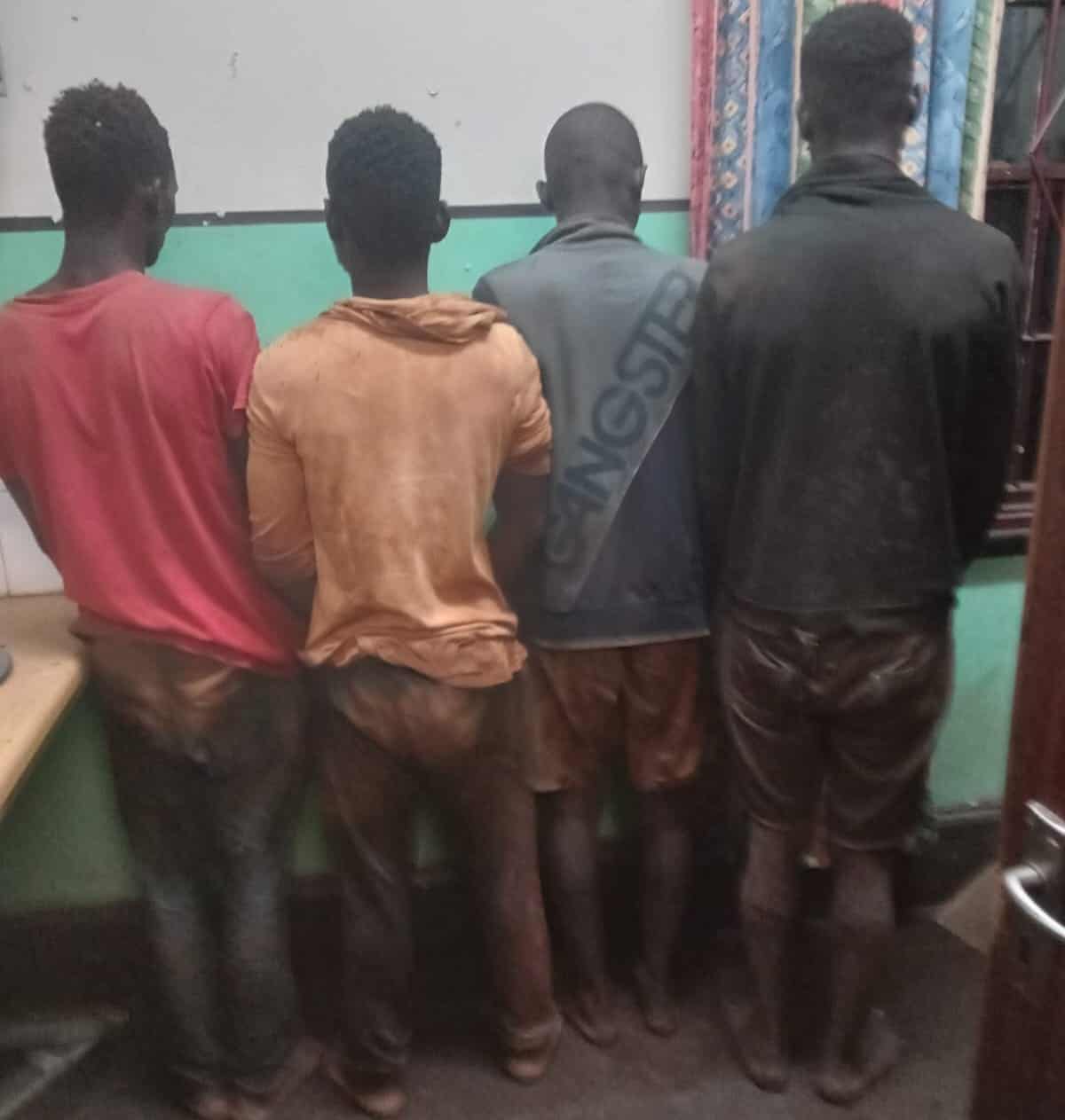 Some of the illegal miners were arrested at Pilgrim’s Rest.