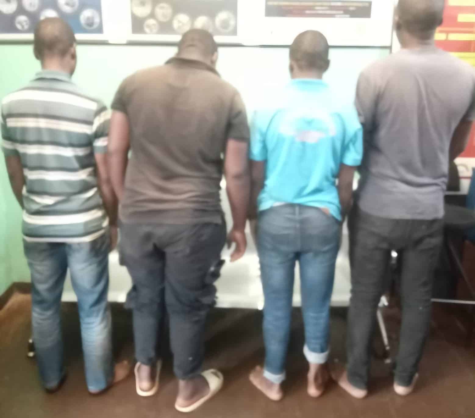 Some of the illegal miners were arrested at Pilgrim’s Rest.