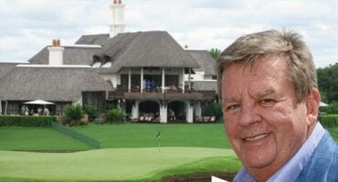 Johan Rupert. Photo: Sourced/GALLO IMAGES GETTY IMAGES. Insert: Leopard Creek Estate. Photo: Piet Smit