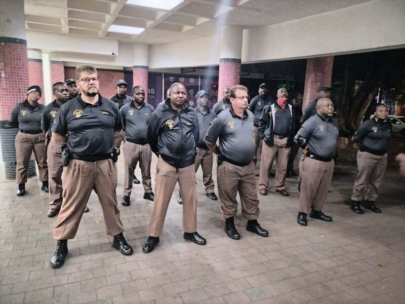 The task team involved in the unannounced search on October 9.